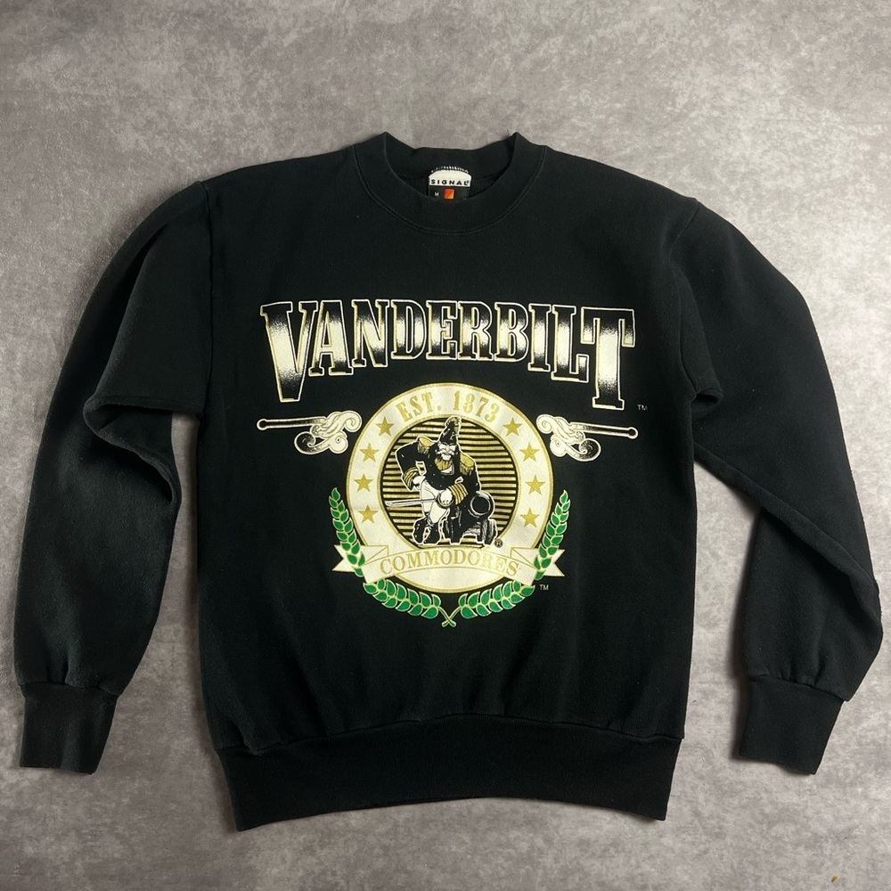 90s Signal Sports Vanderbilt Sweatshirt USA
Made - Black, Size M